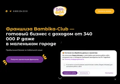 Снимок главной страницы bambika-fr.ru