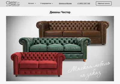 Снимок главной страницы chester-divan.ru