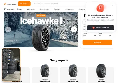 Снимок главной страницы asia-tires.ru