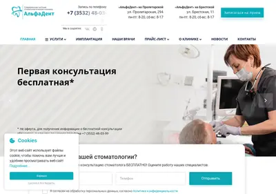 Снимок главной страницы alpha56.ru