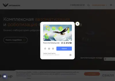 Снимок главной страницы automacon.ru