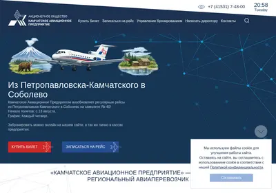 Снимок главной страницы aokap.ru