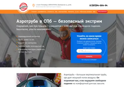 Снимок главной страницы aerobutterfly.ru