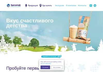 Снимок главной страницы angaria.ru