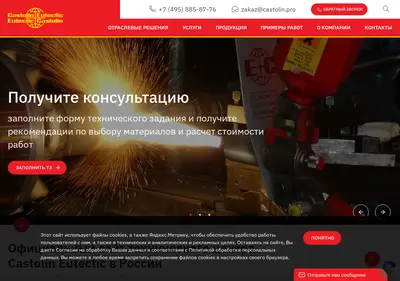 Снимок главной страницы castolin-service.ru