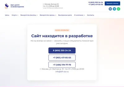 Снимок главной страницы bflosv.ru