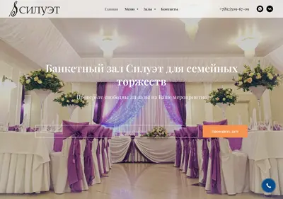 Снимок главной страницы banketsiluet.ru