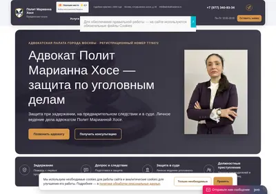 Снимок главной страницы advokatmarianna.ru