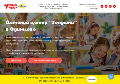 Снимок главной страницы center-zolushka.ru