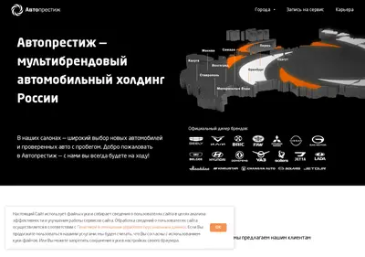 Снимок главной страницы autoprestige.ru