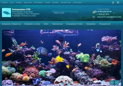 Снимок главной страницы aquariums-spb.ru