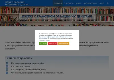 Снимок главной страницы bbvoronin.ru