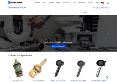 Снимок главной страницы akvadion.ru