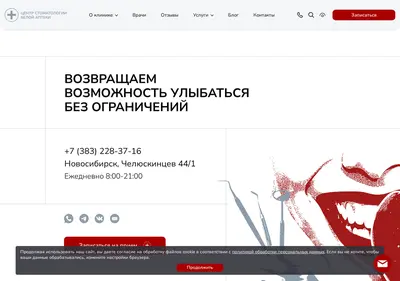 Снимок главной страницы 54stom.ru