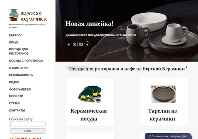 Снимок главной страницы birsk-ceramics.ru