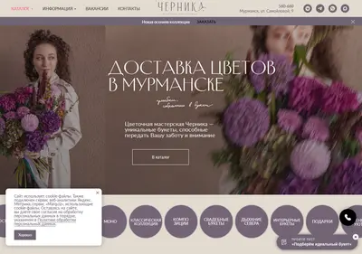 Снимок главной страницы chernika-decor.ru