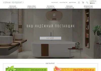 Снимок главной страницы ceramholding.ru