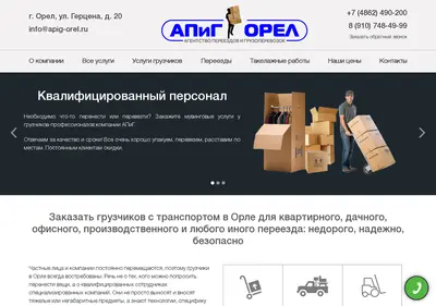 Снимок главной страницы apig-orel.ru