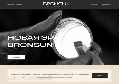 Снимок главной страницы bronsun.ru