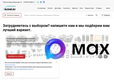 Снимок главной страницы busmb.ru