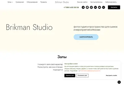Снимок главной страницы brikmanstudio.ru