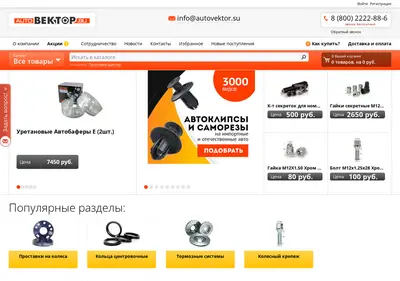 Снимок главной страницы autovektor.su
