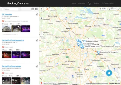 Снимок главной страницы bookingdance.ru