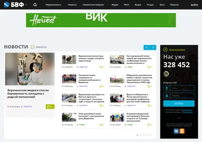 Снимок главной страницы bvf.ru