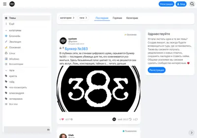 Снимок главной страницы 383.su