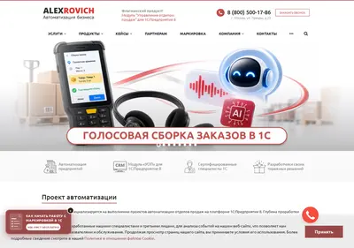 Снимок главной страницы alexrovich.ru