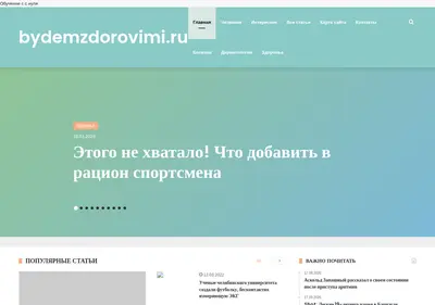 Снимок главной страницы bydemzdorovimi.ru