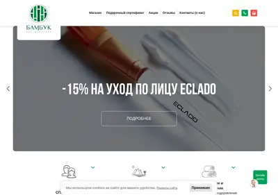 Снимок главной страницы bamboospa.ru