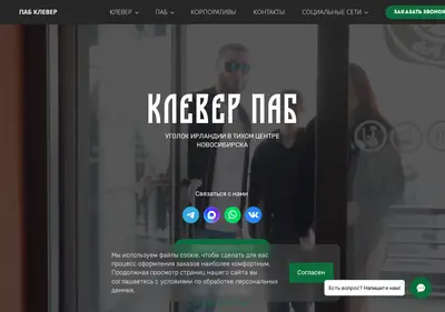 Снимок главной страницы cleverpub-nsk.ru