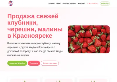 Снимок главной страницы berries124.ru