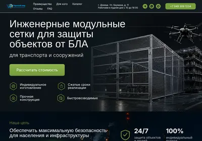 Снимок главной страницы antidronesetka.ru