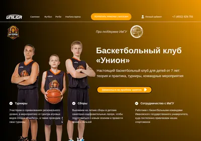 Снимок главной страницы bcunion.ru