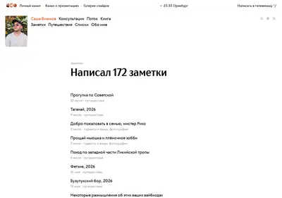 Снимок главной страницы bizikov.ru