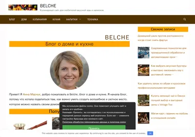 Снимок главной страницы belche.ru