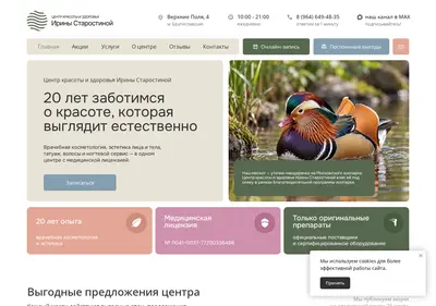 Снимок главной страницы centr-starostina.ru