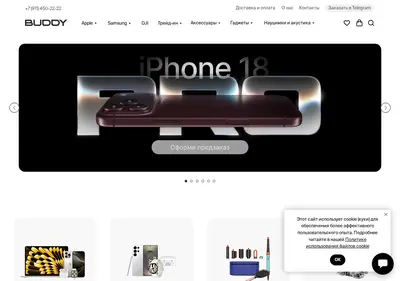 Снимок главной страницы buddy-store.ru
