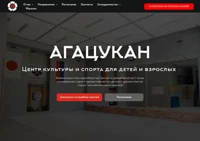 Снимок главной страницы agatsukan.ru