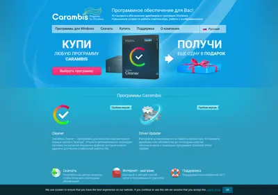 Снимок главной страницы carambis.ru
