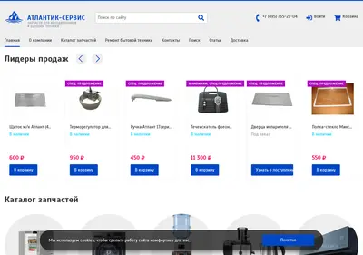 Снимок главной страницы aser.ru