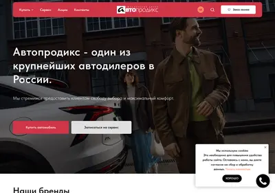 Снимок главной страницы autoprodix.ru