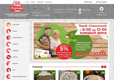 Снимок главной страницы 33kuritsi.ru