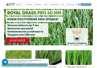 Снимок главной страницы armadagrass.ru