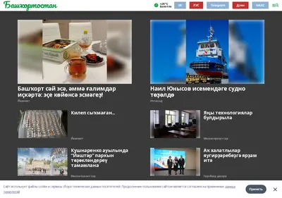 Снимок главной страницы bashgazet.ru