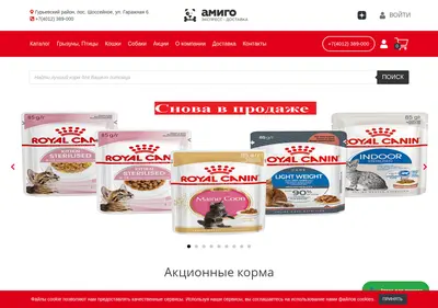 Снимок главной страницы amigo39.ru