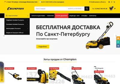 Снимок главной страницы champion-official.ru