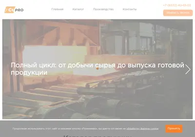 Снимок главной страницы cupro.su